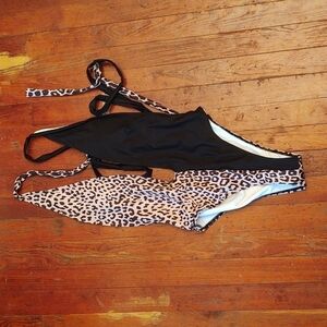 SHEIN Leopard and Black One Piece Swimsuit